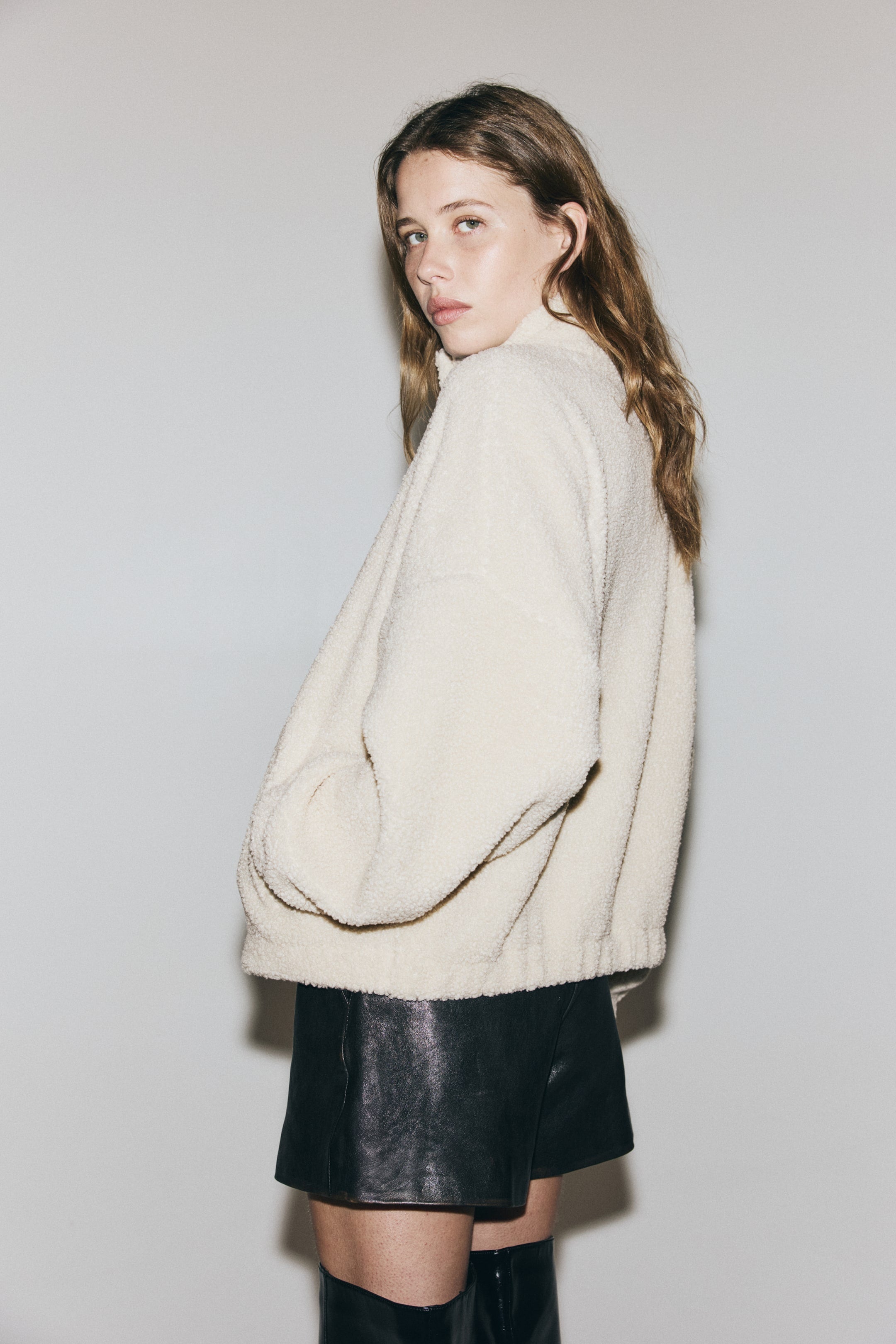 Teddy jacket - Light beige - Ladies |