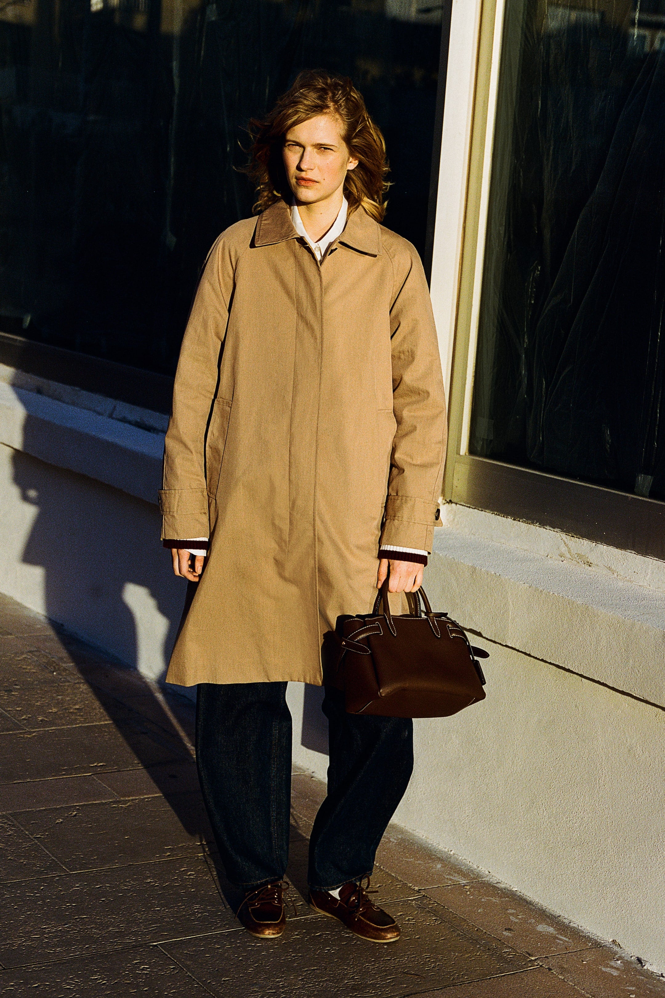 Twill car coat - Beige - Ladies
