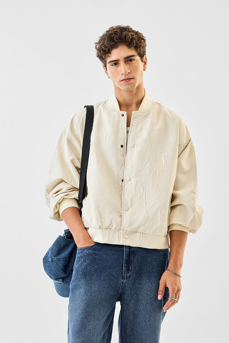 Stretch oversized textured jacket