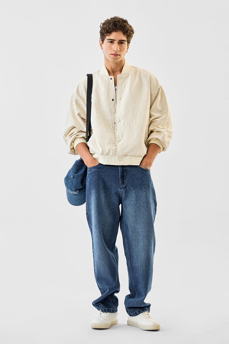 Stretch oversized textured jacket