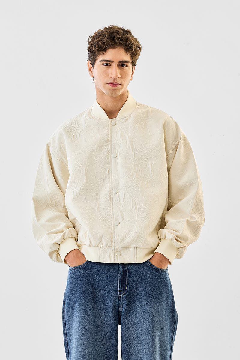 Stretch oversized textured jacket