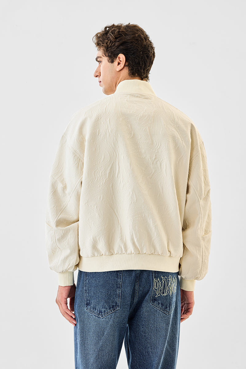 Stretch oversized textured jacket
