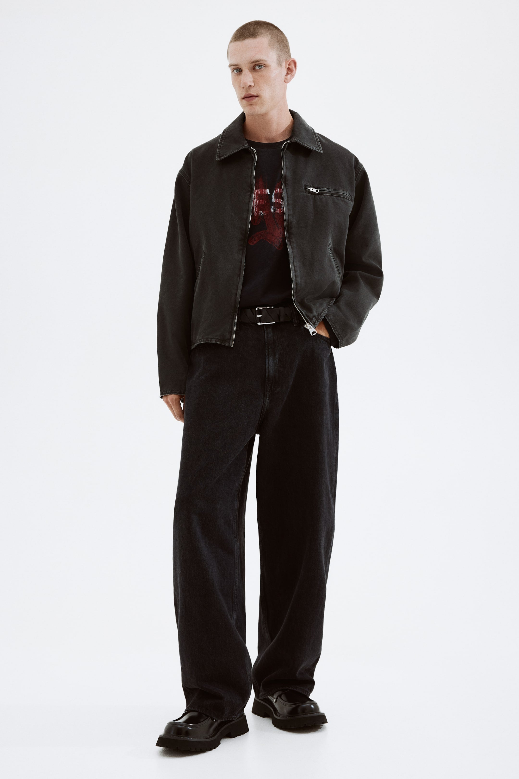 Canvas workwear jacket - Dark grey - Men