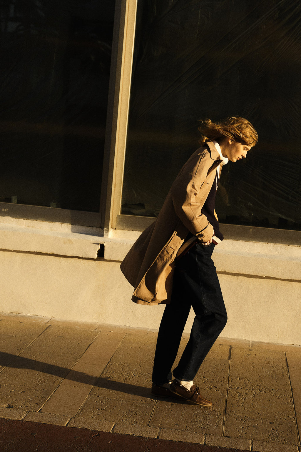 Twill car coat - Beige - Ladies