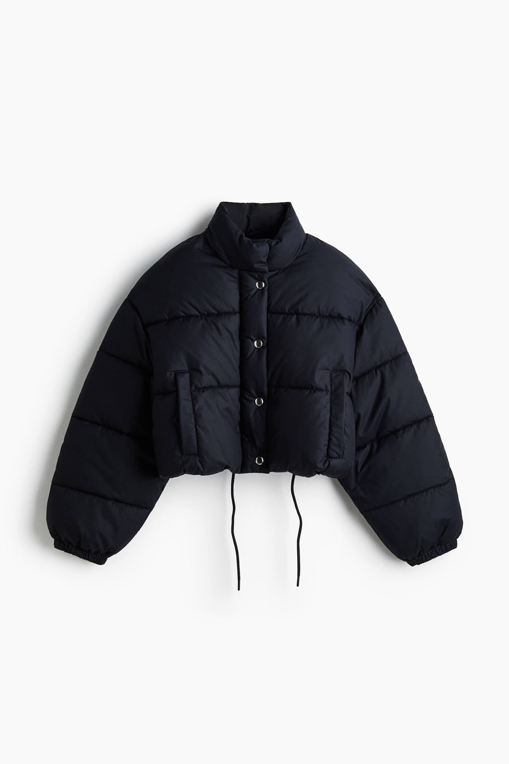 Cotton puffer jacket - Navy blue - Ladies