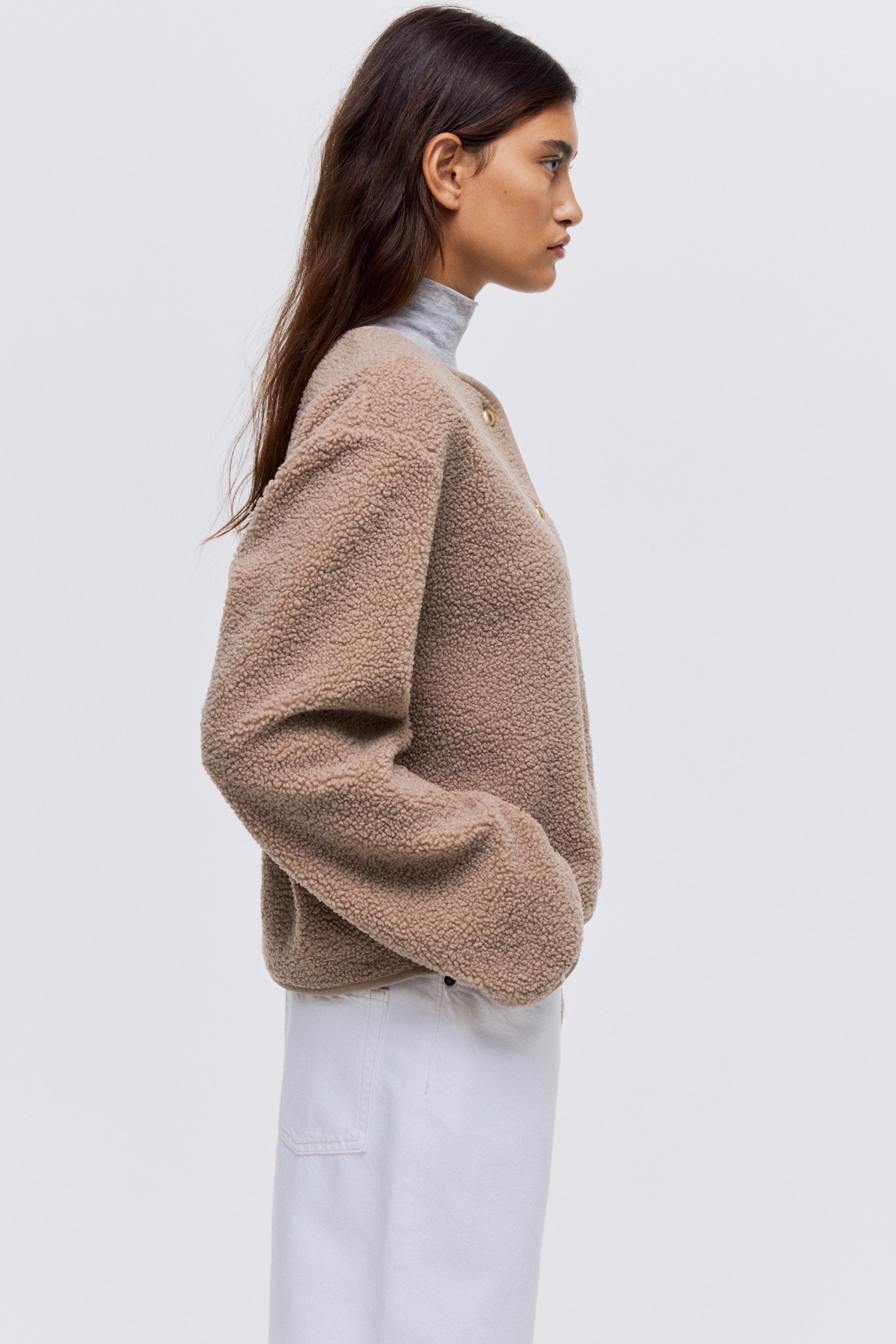 Teddy jacket - Dusty beige - Ladies