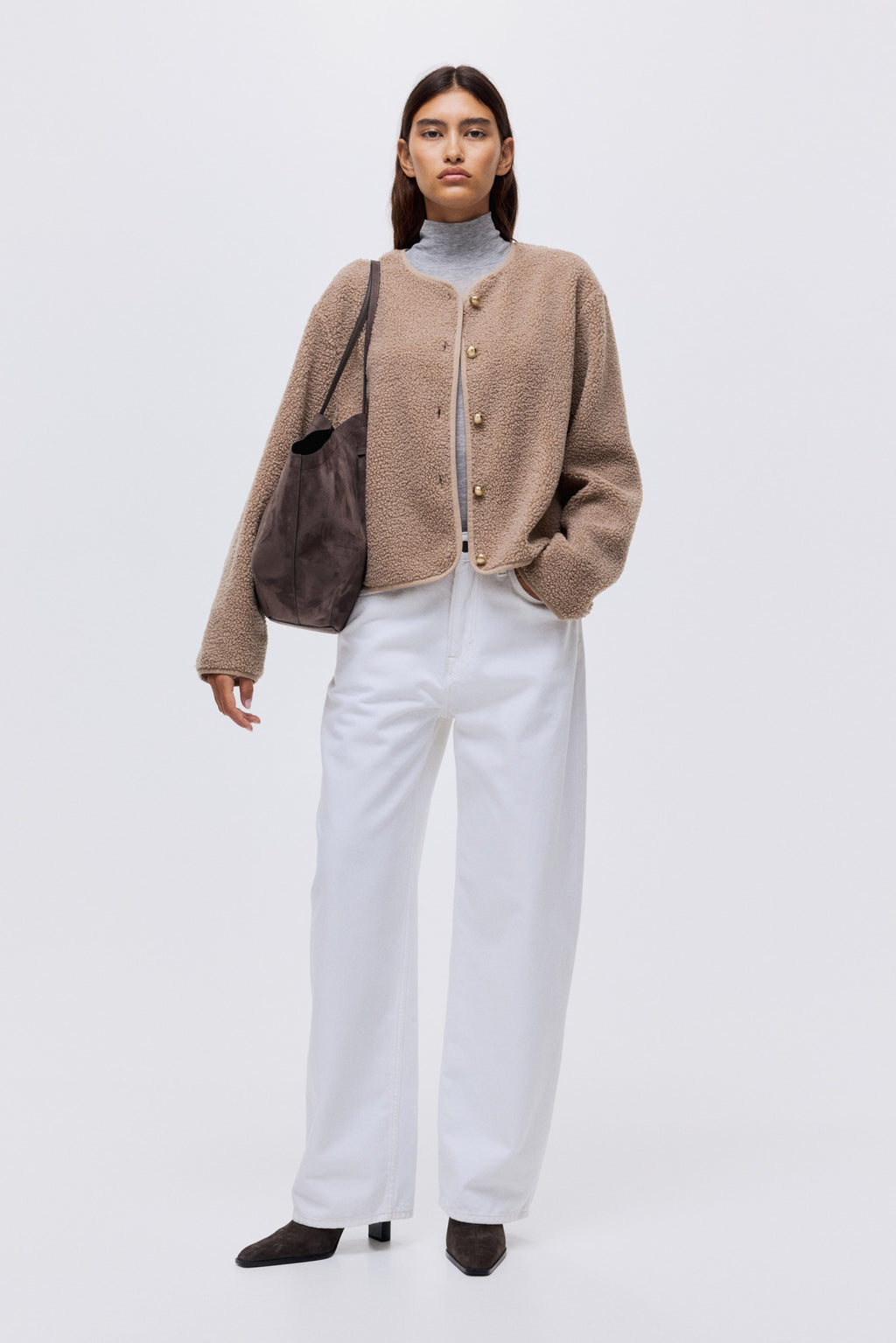 Teddy jacket - Dusty beige - Ladies