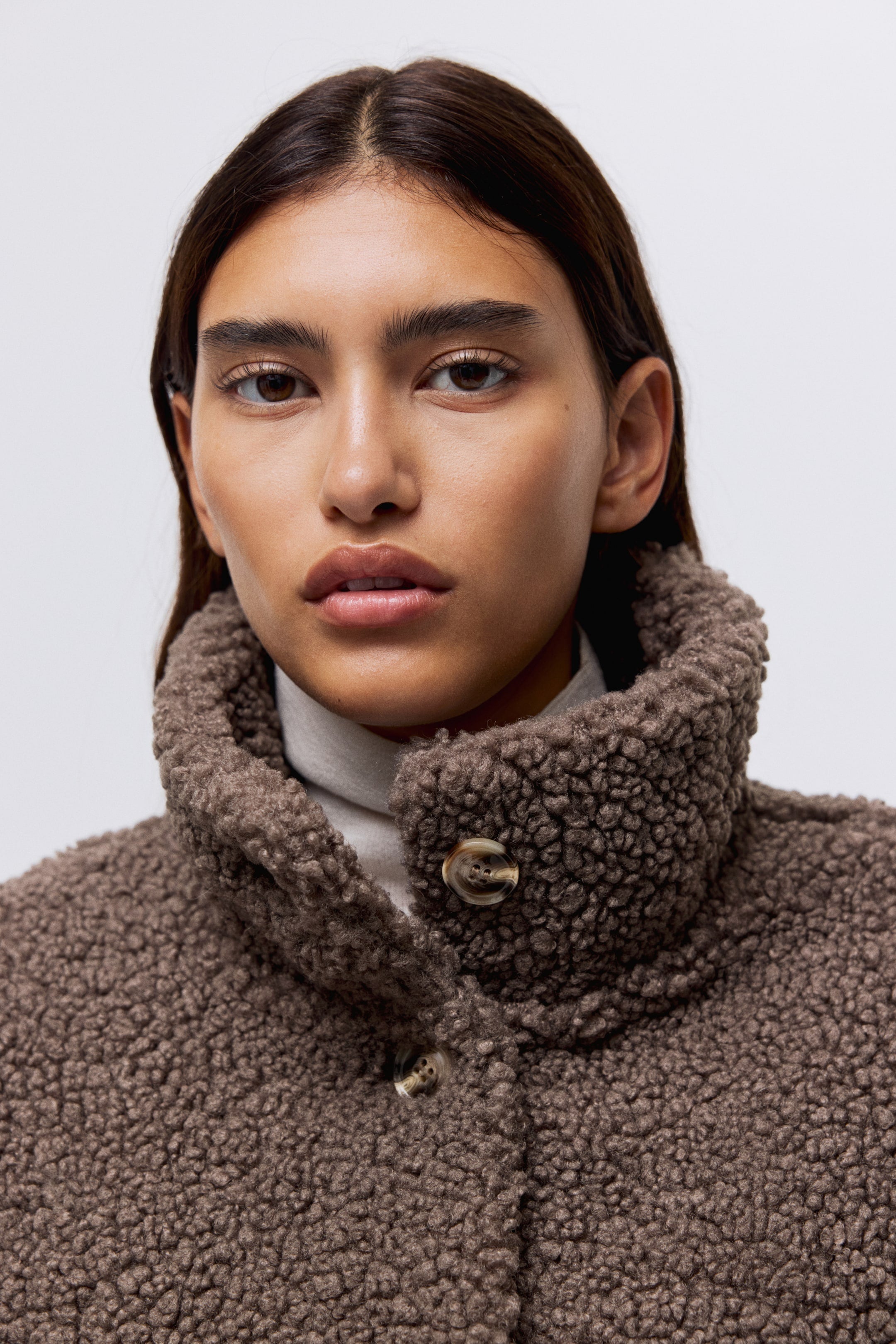 Teddy jacket - Dark beige - Ladies |