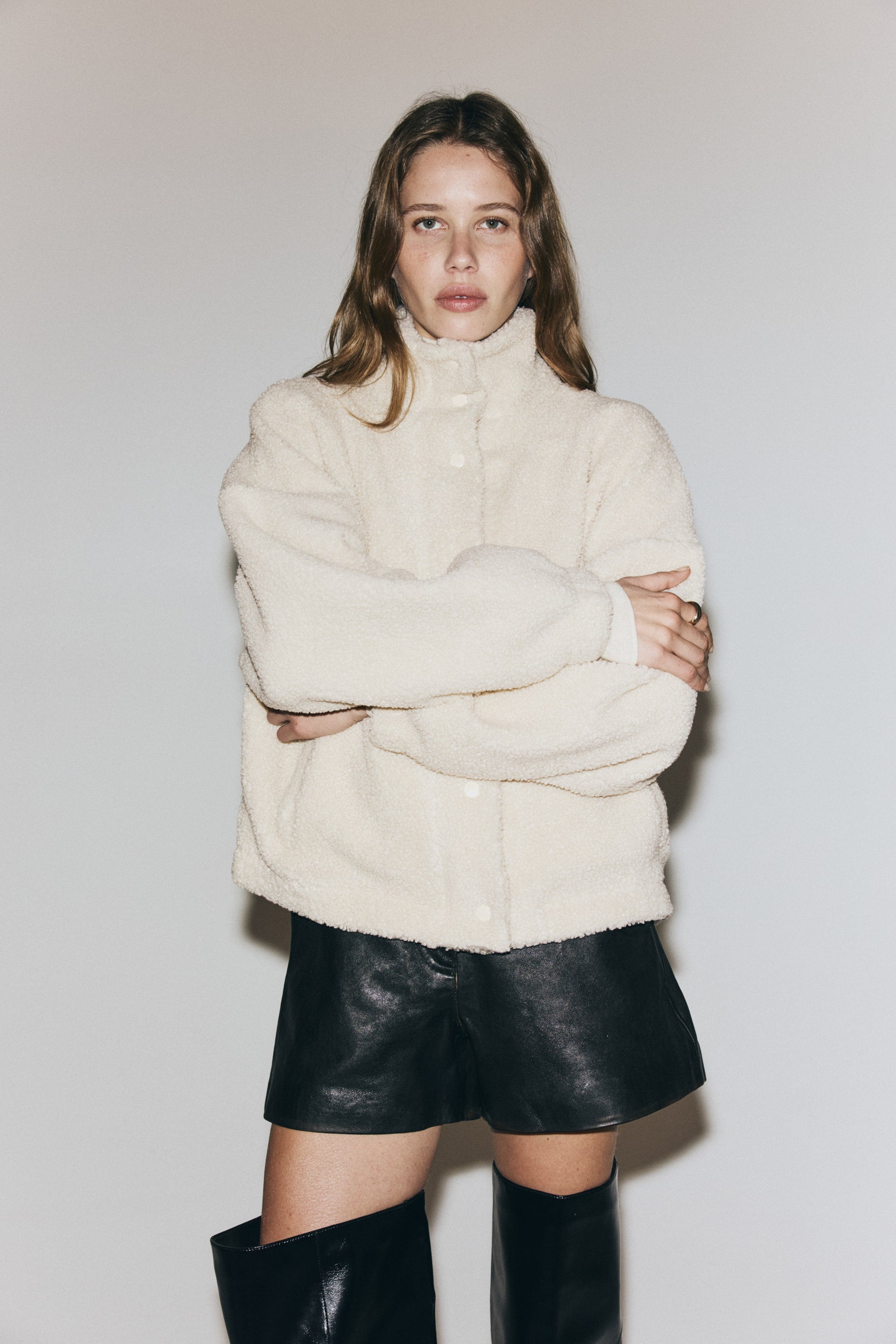 Teddy jacket - Light beige - Ladies |