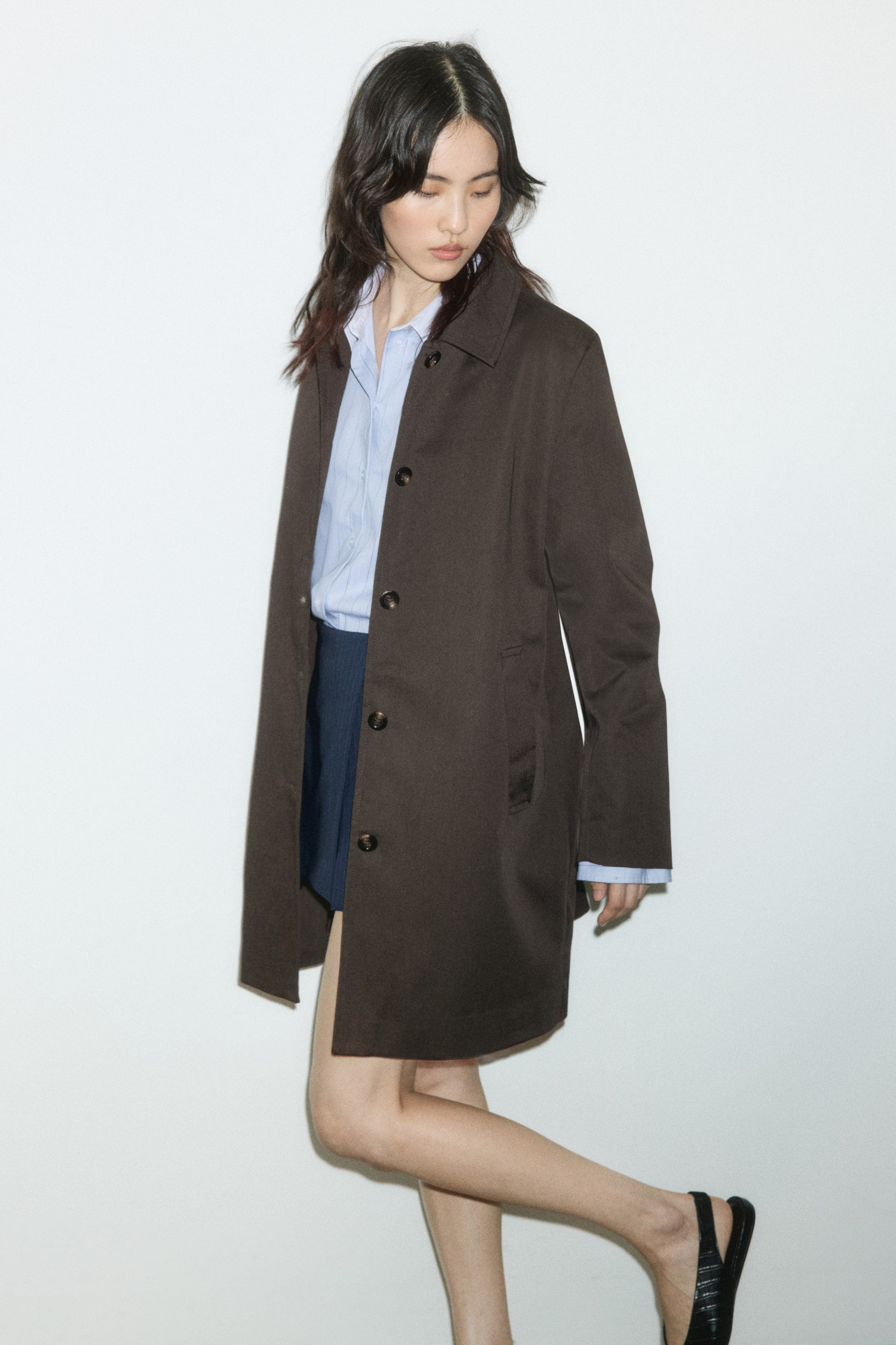 Car coat - Dark brown - Ladies