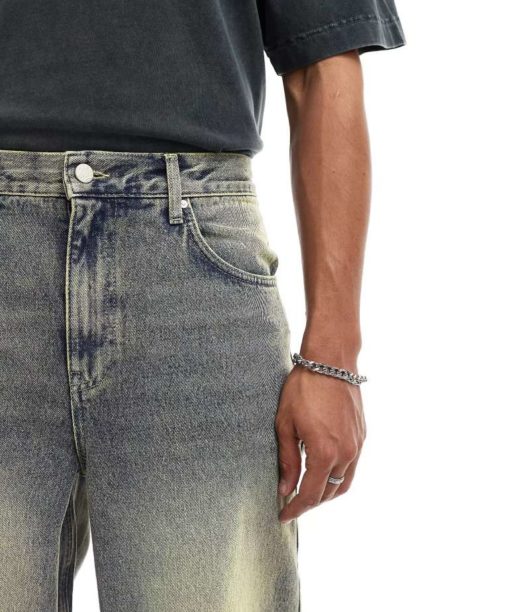 Light green Washed Baggy Fit Jean