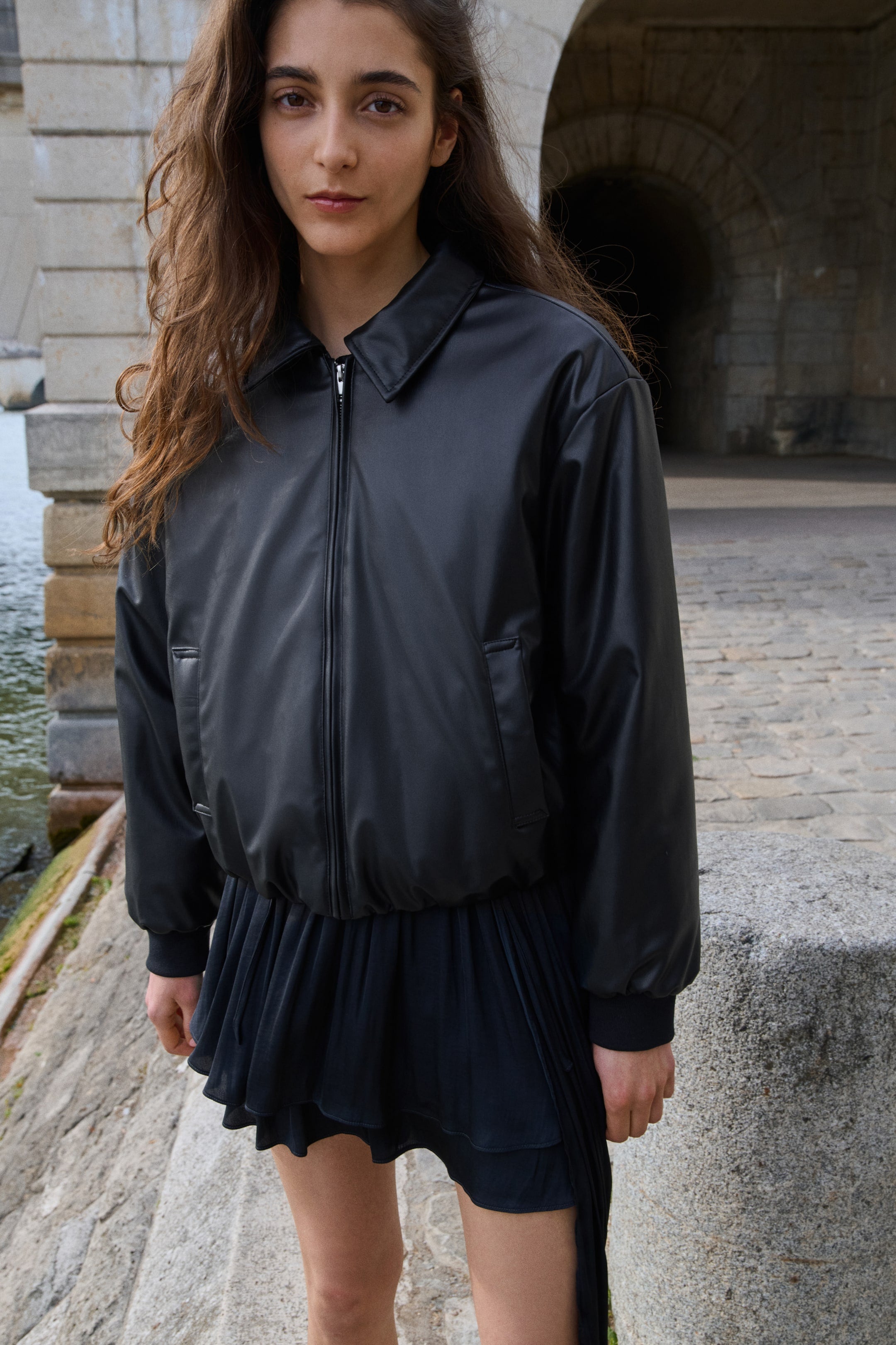 Bomber jacket - Black - Ladies |