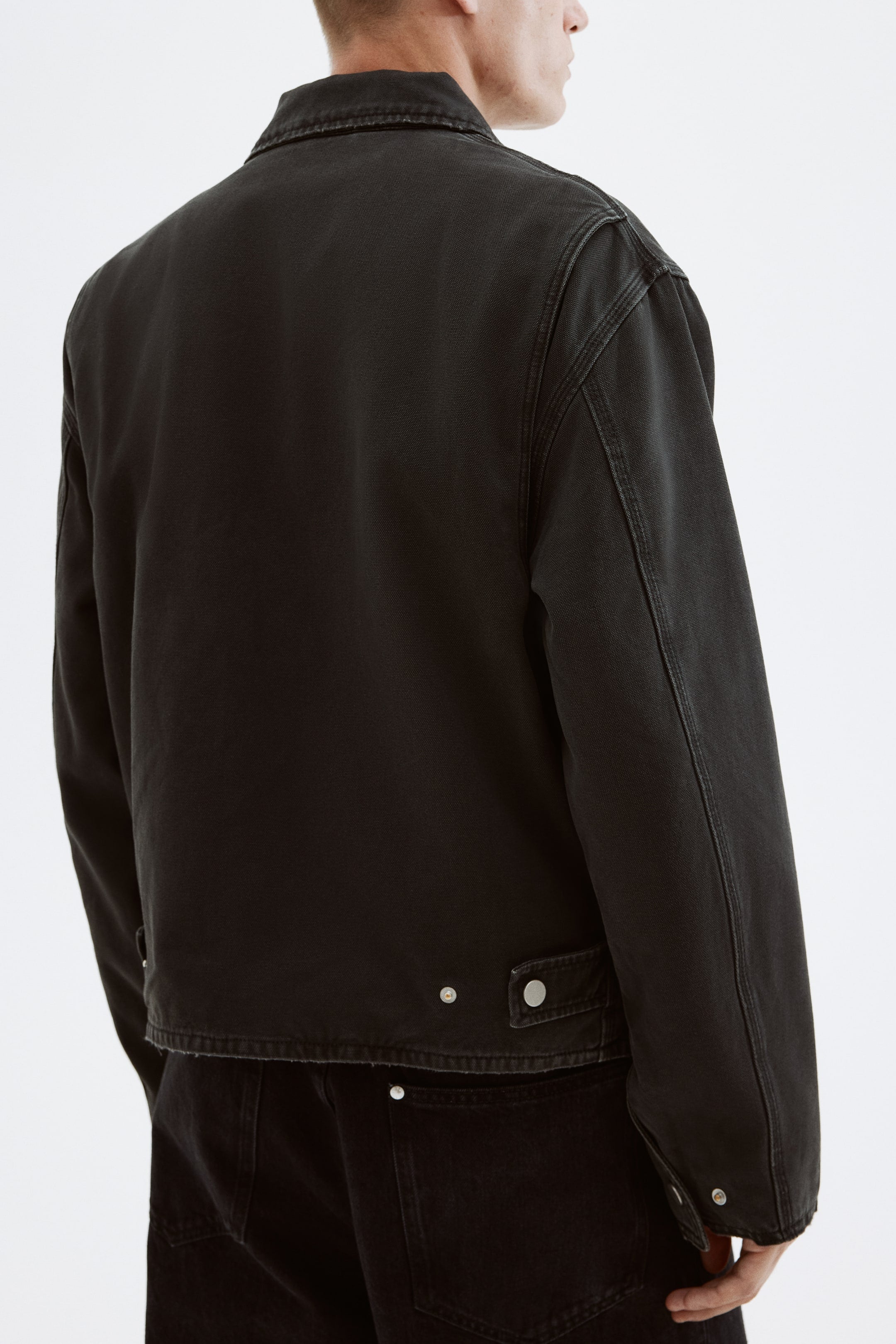 Canvas workwear jacket - Dark grey - Men