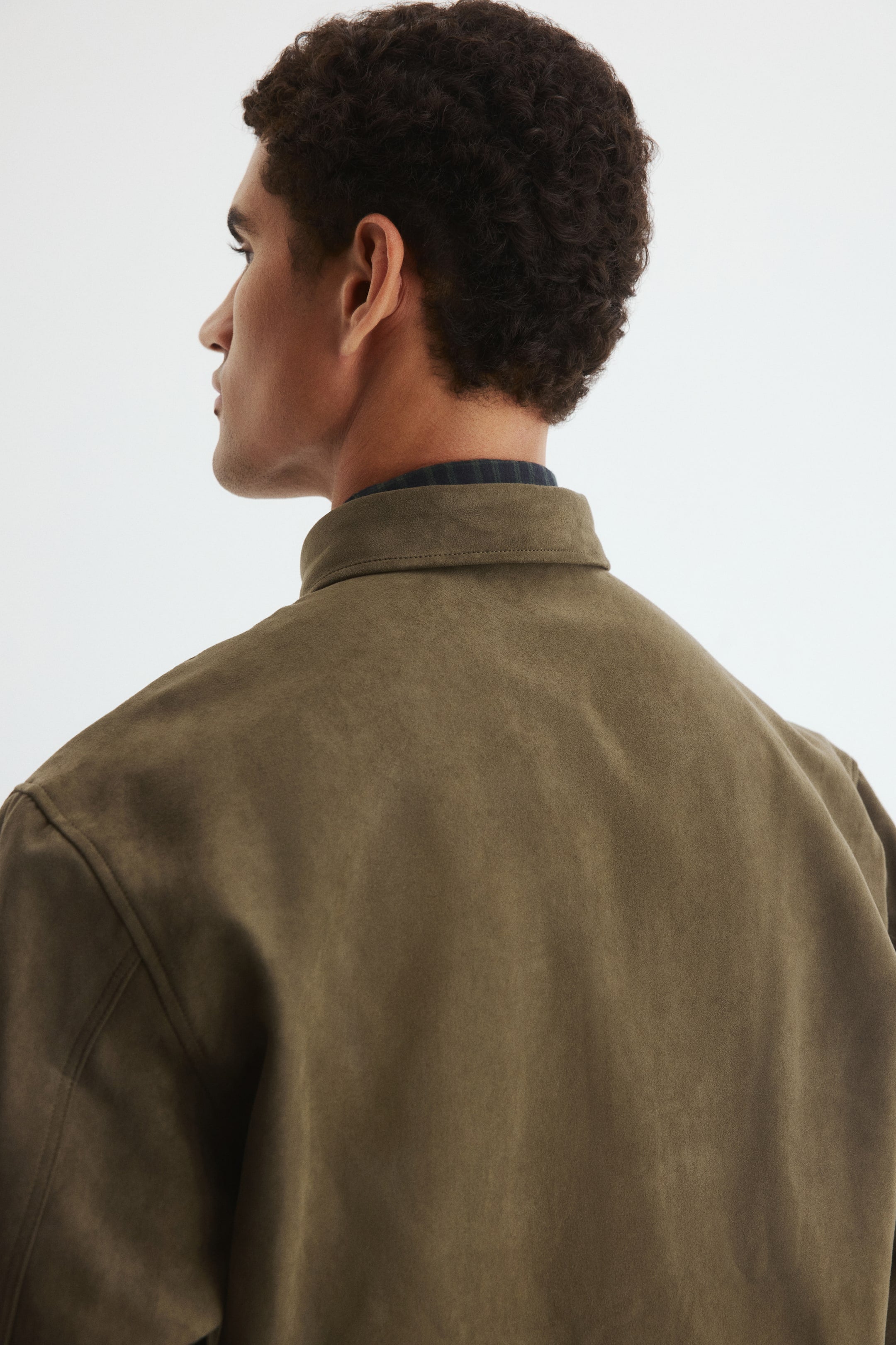 Regular Fit Overshirt - Dark khaki green - Men