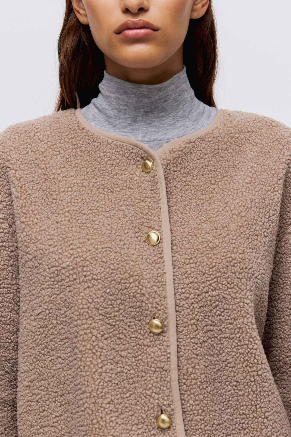 Teddy jacket - Dusty beige - Ladies