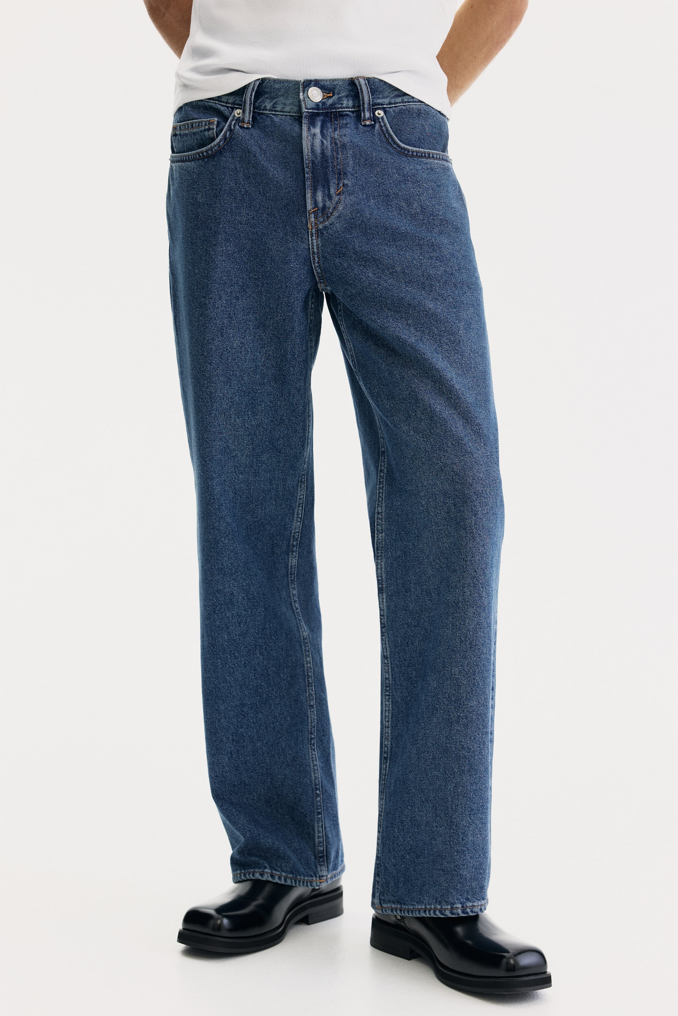 Straight Relaxed Jeans - Denim blue - Men