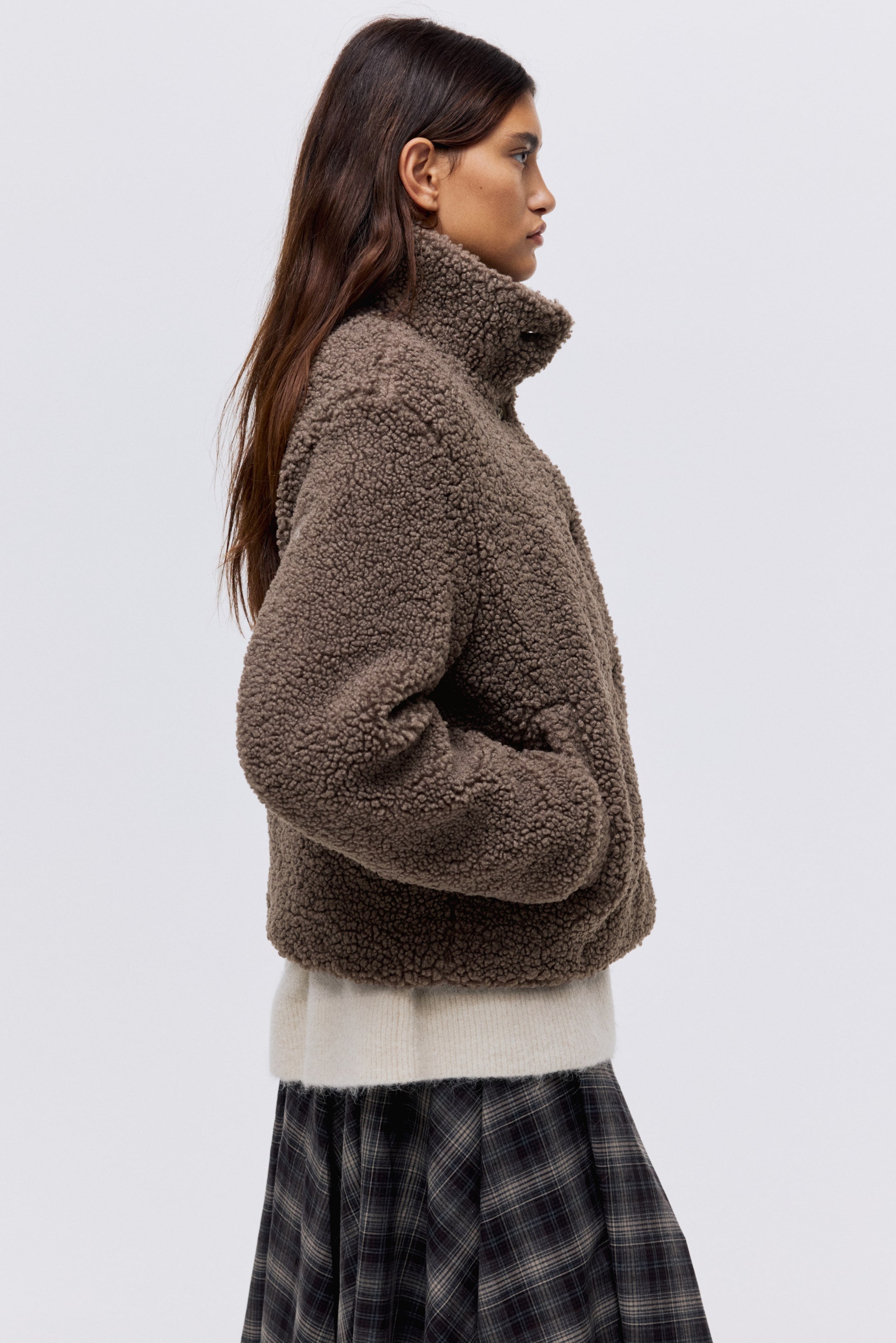 Teddy jacket - Dark beige - Ladies |