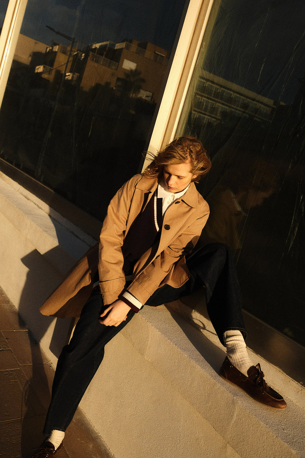 Twill car coat - Beige - Ladies