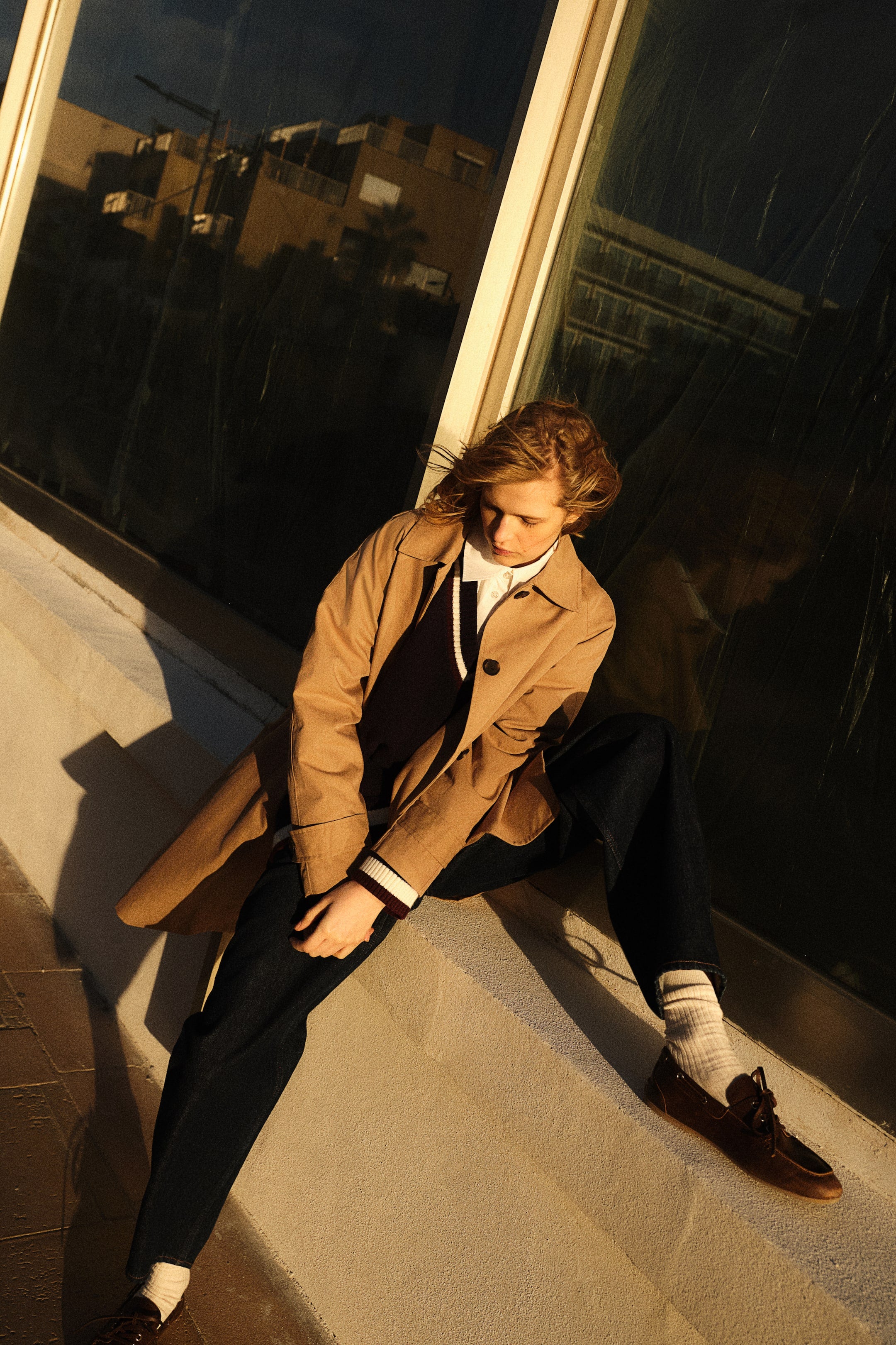 Twill car coat - Beige - Ladies