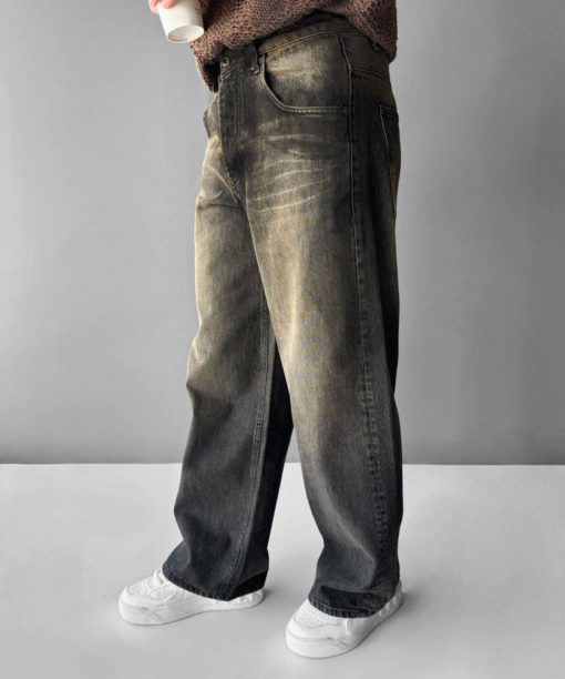 Light green Washed Baggy Fit Jean