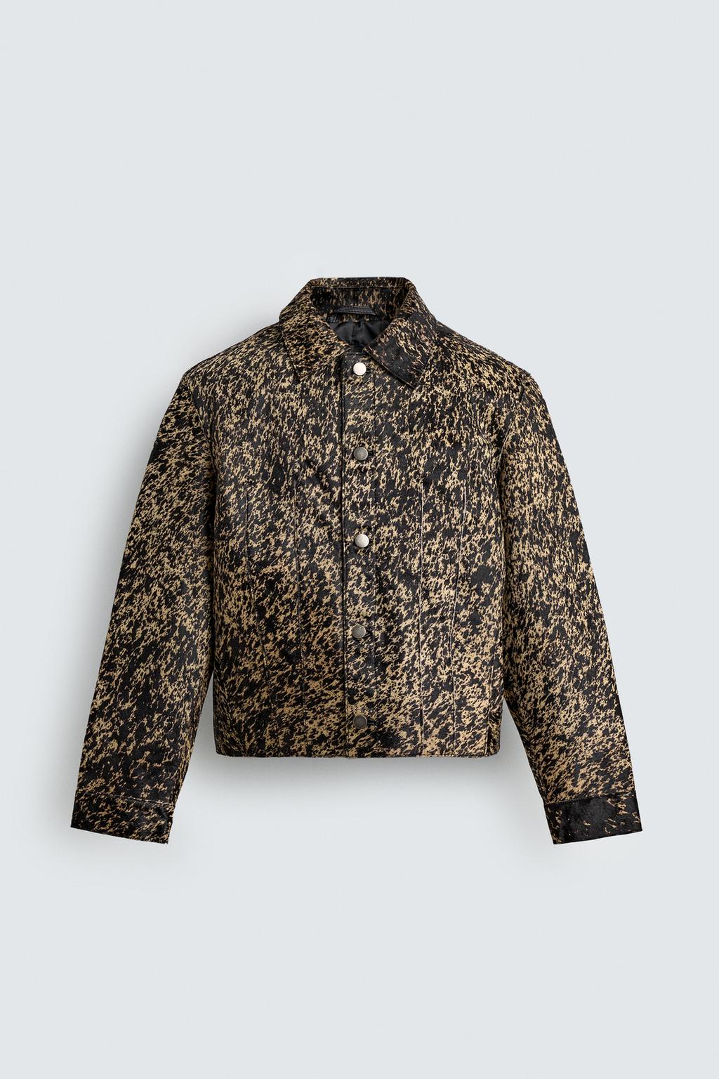 PRINTED SHEEPSKIN LEATHER JACKET